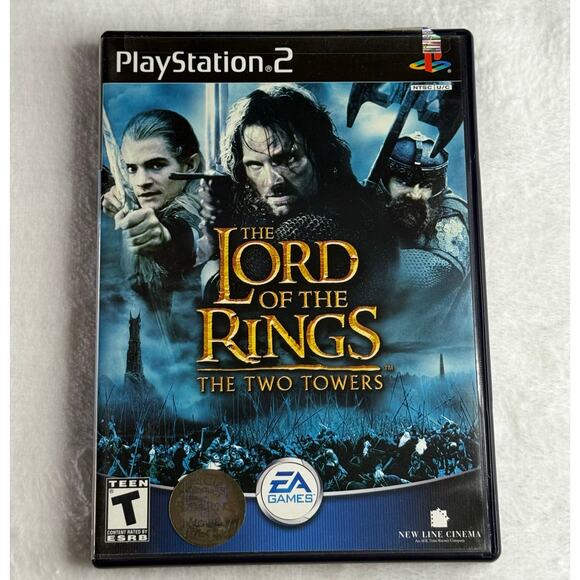 The Lord of the Rings: The Two Towers (PlayStation 2, 2002) Complete CIB EA Game - Picture 1 of 7